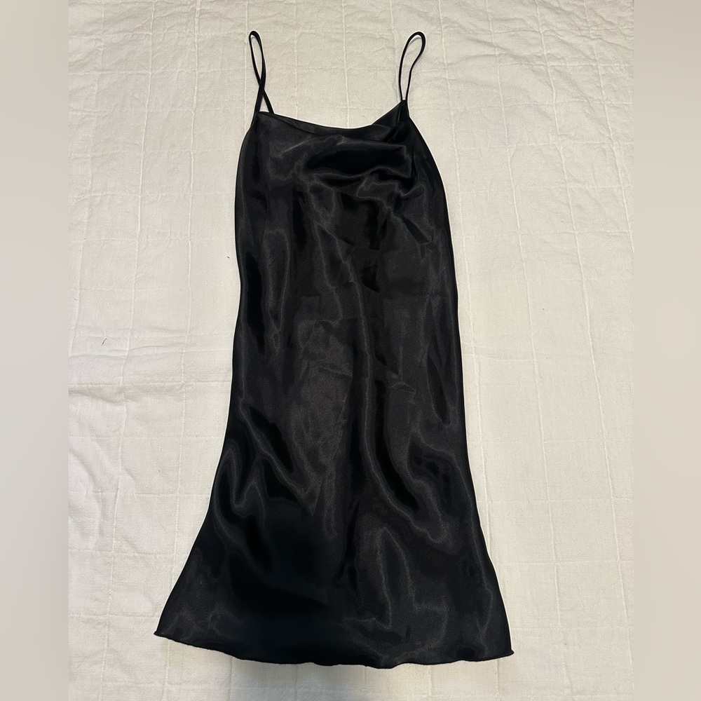 NWT Bebe Satin Cowl Neck Slip Mini Dress